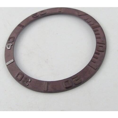 38mm Parnis high quality brown brushed ceramic bezel brown marks type for mens watches 18A