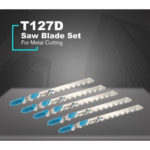 5Pcs/set T127D Saw Blade Hacksaw Jig Saw Blade Set Reciprocating Curve Saw Blade For Hard Metal Saw Cutting Tool