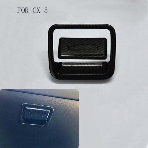 FIT For Mazda CX-5 CX5 2017 2018 KF 2nd Gen Car Co-pilot Copilot Stroage Glove Box Handle Frame Cover Stickers Car Styling