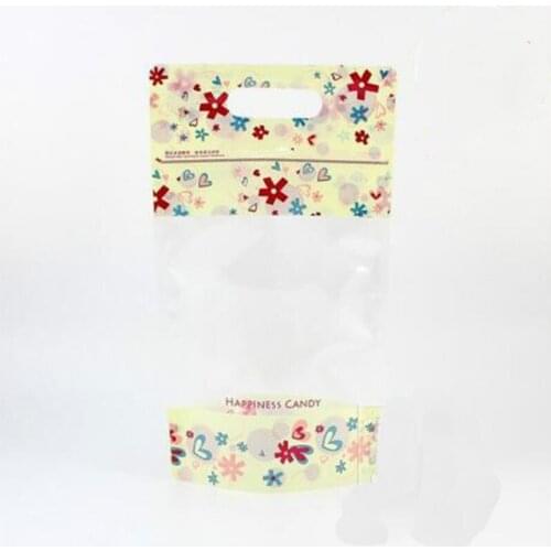 Ferimo 50pcs Portable stand up bag snack food bag imported baking package biscuit Nougat ziplock storage bags