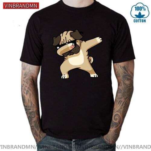 Stylish Funny Dabbing Pug T shirts men Pug Dog Dab T-shirt Humor Animal Graphic Printing Tee shirt nice gift for dog lover owner