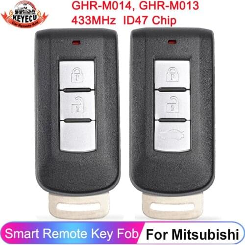 KEYECU Keyless Entry Remote Fob Smart Key 3 Button 433MHz ID47 chip for Mitsubishi Eclipse Cross 2017 2018 2019 2020