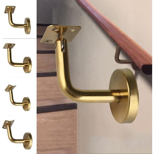 5pcs 60*60mm Handrail Bannister Support Stair Rail Bracket Fixing Wall Mounted For Round And Oval Handrails