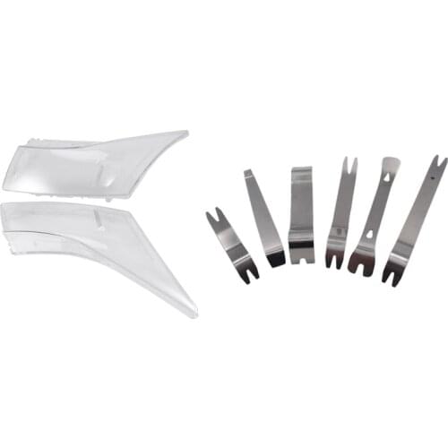 Front Headlight Lens Shell Cover for Chevrolet Cruze 08- 13 with 6Pcs Door Clip Panel Audio Stereo Dismantle Pry Tool