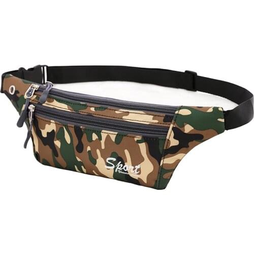 2021 Men and Women Camouflage Pockets Outdoor Sports Waist Packs Personal Ultra-light Anti-theft Phone Waterproof Waist Bag
