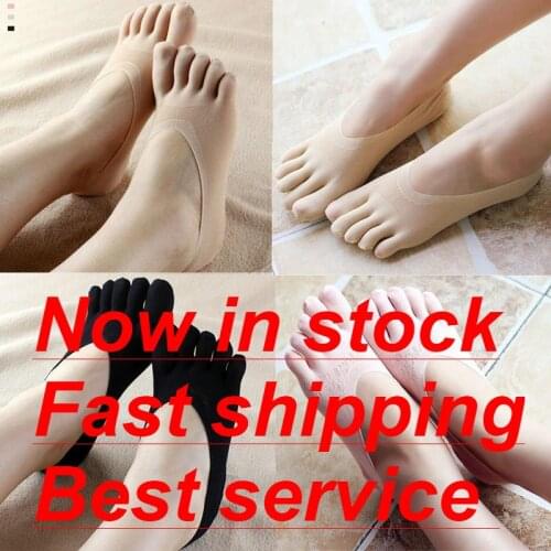 Women Solid Seamless Low Cut Crew Ankle Five Finger Toe Boat Socks Hosiery 1Pair New Arrival Fashion Socks