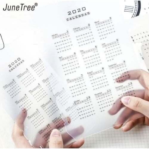 2020 new Calendar panel 6 hole loose-leaf notebook notepad accessories A5 A6 PP plastic Separator Planner Organizer Sketchbook