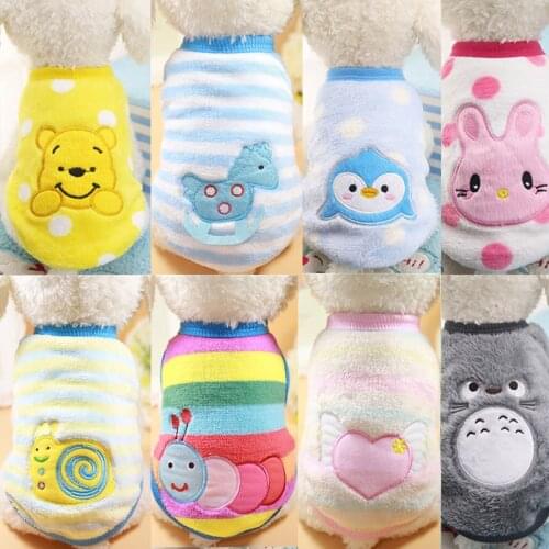 Clothes For Small Dogs Cat Warm Fleece Dog Costumes Autumn Winter Cartoon Pet Puppy Cat Coat Jacket Chihuahua Yorkshire Clothing