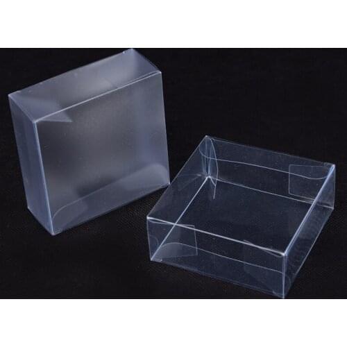10pcs Handmade Soap Plastic Square Pvc/Pet Jewelry Box Air Cushion Box Refrigerator Sticker Box Transparent Frosted Gift Box