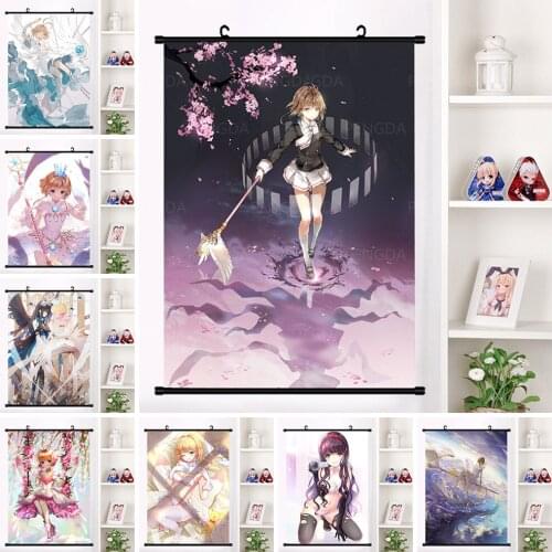 Card Captor Sakura Hang Painting Modern Wall Art Anime Character Picture Plastic Scroll Print Canvas Poster Home Room Decoration