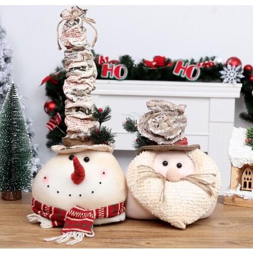 Christmas decorations old man Santa Doll Christmas Snowman doll creative scene props