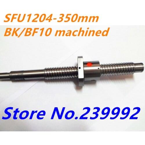 Ballscrew SFU1204 350mm + 1pc Ballscrew Ball nut for CNC and BK/BF10 standard end machined
