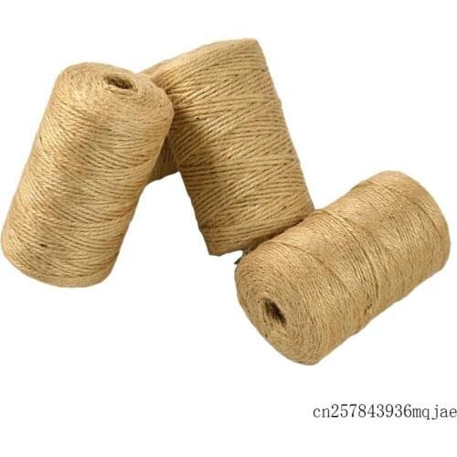 400pcs Natural Jute Twine Vintage Rustic Craft Supplies Gift Wrap Ropes Hemp Twine Party Wedding Decor 100m/pcs