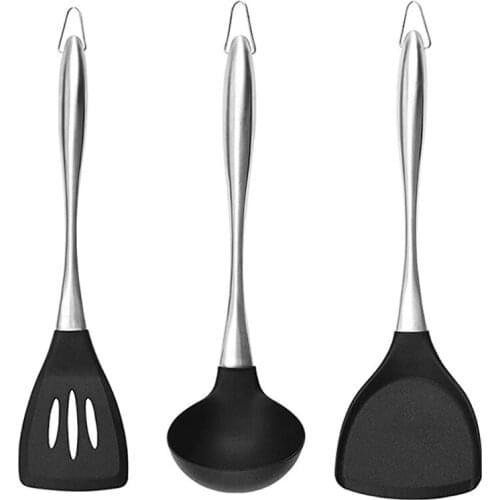 Silicone Spatula,Set of 3 Kitchen Utensils Spoon Spatula, Non-Stick and Heat Resistant,Fits Dishwasher