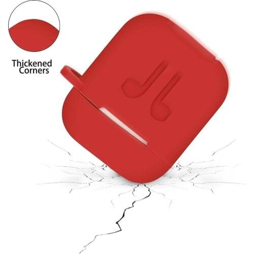 Silicone Airpods Earphones Protective Case Protector iPhone Wireless BT Earphones Cover With Lanyard Waterproof Dustproof