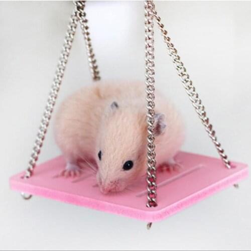 Cute Parrot Hamster Small Swing Hanging Bed Shake Suspension House Props Pet Products Toy