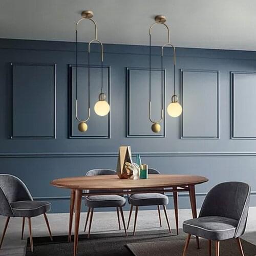 Nordic postmodern minimalist creative personality living room bedroom bedside designer study fashion model room small chandelier