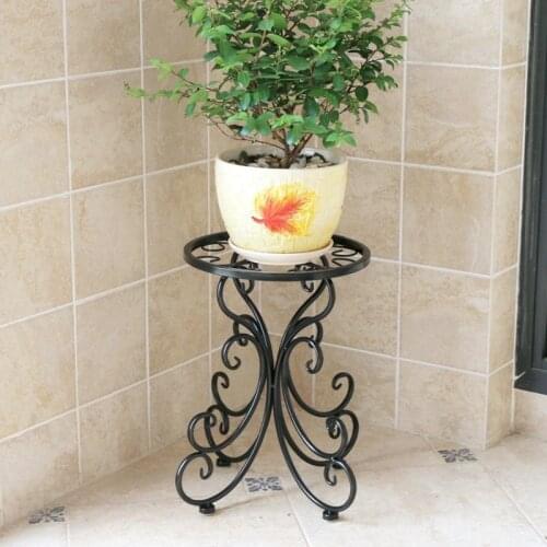 Living room wrought iron flower stand built-in rack floor-standing balcony hanging orchid pot