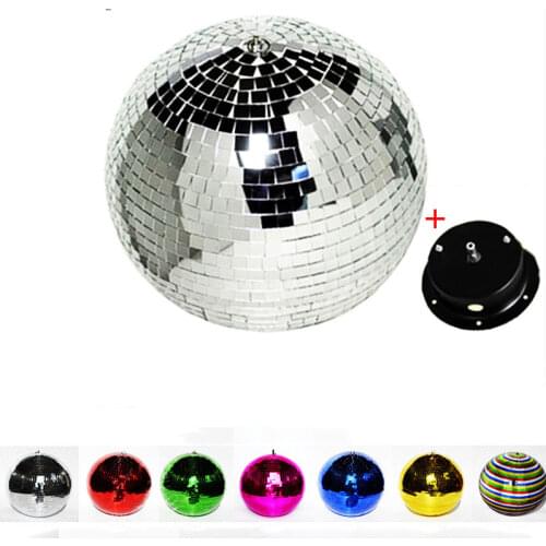 Mirror Disco Ball Dia.10cm 15cm 20cm 25cm 30-100cm Groovy Glass Mirror Disco Ball with Motor and Metal Hanging Ring