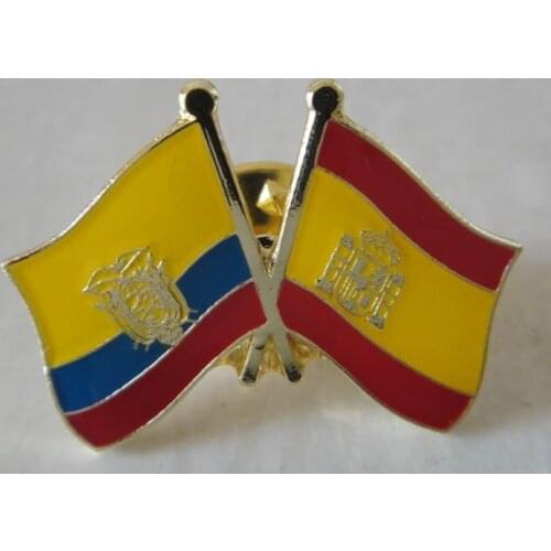 Ecuador & Spain Cross Safety Pin Iron Butterfly Button Brass Plate Painted and Epoxy MOQ 300pcs Welcome Customized Fee Shipping