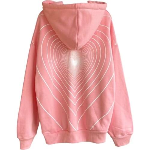 Aesthetic Hoodies Women Men Sweatshirts Thick Cotton Love Print Loose Harajuku Hoodie 2021 Spring Autumn Kawaii Couple Clothes