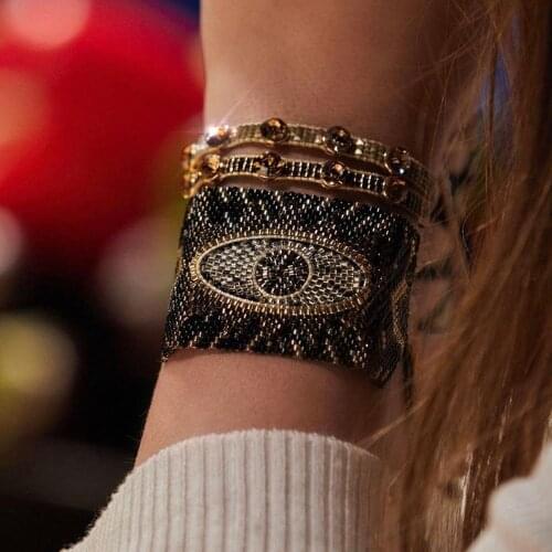 BLUESTAR 2021 Turkish Eye Bracelet Handmade Crystal Pulseras Mujer Moda Handmade Tassel Jewelry