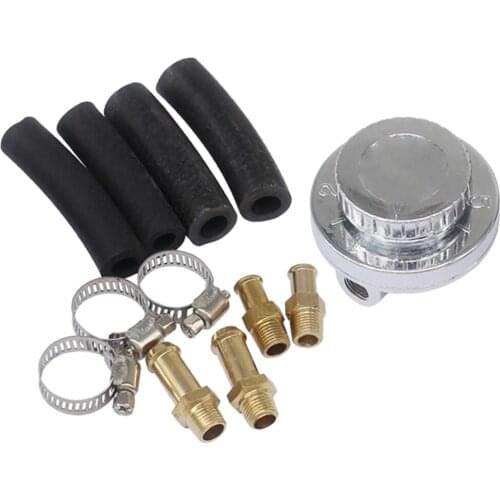 1.5 - 5 psi Adjustable Fuel Pressure Regulator Carburetor Carb 8mm 10mm Hose