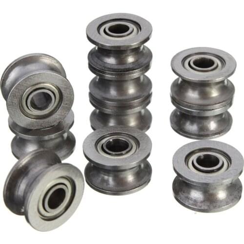 10pcs 624ZZ HCS U Sealed Ball Bearings Guide Pulley Ball Bearing Miniature Model Bearing Metal Shielded Ball Bearings