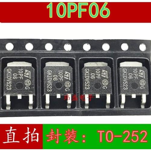 10pcs STD10PF06T4 D10PF06 10A TO-252