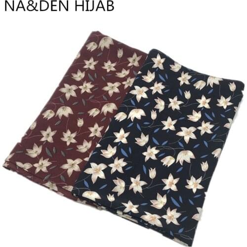 Women scarves/scarf plain bubble chiffon print flower shawls headband beach hijab summer muslim hot sale Hi-Q wraps 10pcs