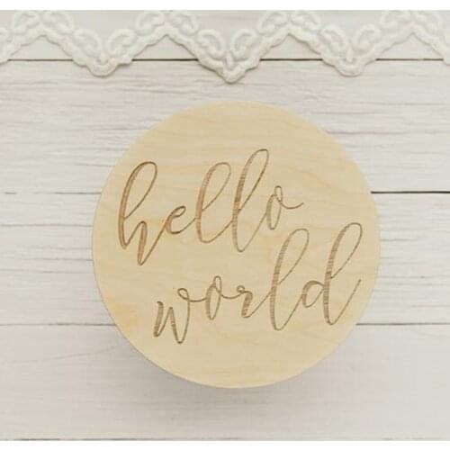 20pcs Hello World Nursery Sign Birth Announcement newborn photo props