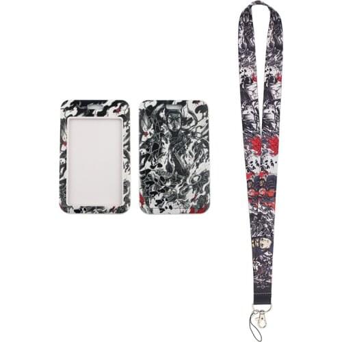 24pcs/lot MD273 DMLSKY Anime Card Holder ID Holder Man Woman Bus Card Holder Staff Card With Lanyard