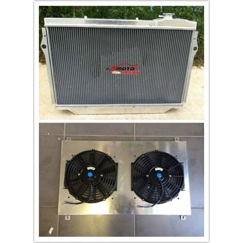 3 Row 56mm For Landcruiser Land Cruiser HDJ80 HZJ80 MT Manual Aluminum Alloy Radiator & Shroud & FANS
