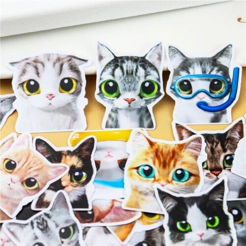 30Pcs/set Cartoon cat Sticker DIY Craft Scrapbooking Album Junk Journal Planner Decorative Planner Diary Decorative