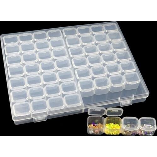 56 Grids 5d Diamond Painting Accessories Storage Box Diamond Painting Drill Storage Box Transparent Container