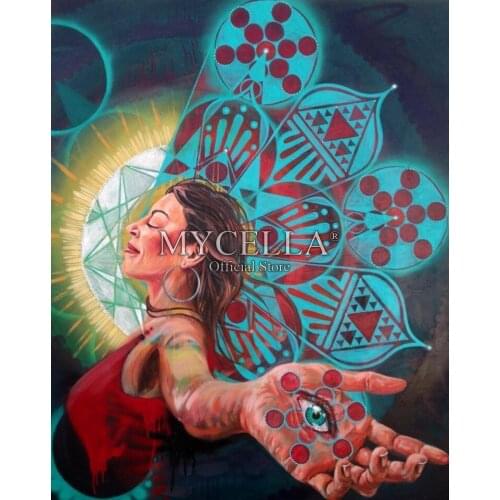 5D DIY Diamond Painting Cross Stitch Full Round Rhinestone Mosaic Picture Woman And Animals Diamond Embroidery Home Decor