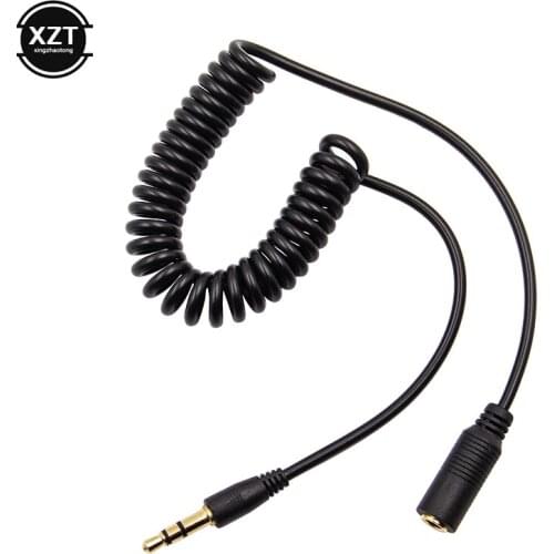 AUX Cable 3.5mm Audio Stereo Extension Cable Jack Male to Female Headphone Cable for Car Earphone Speaker Extender Spring Cable