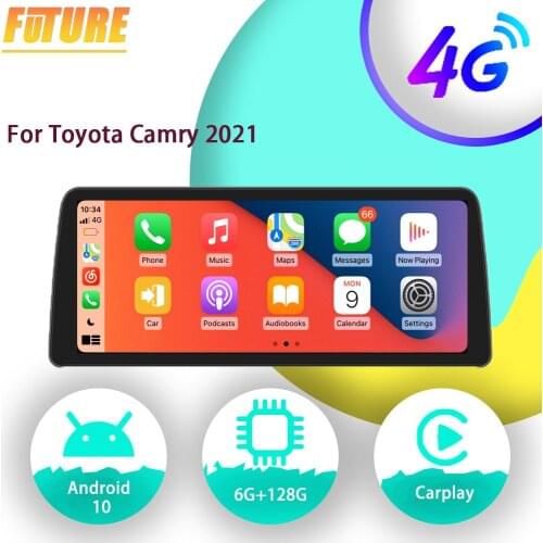 12.3 Inch For Toyota Camry 2021 Android Car Radio Stereo Multimedia Player GPS Navigation Touch Screen 2 Din Carplay Head Unit