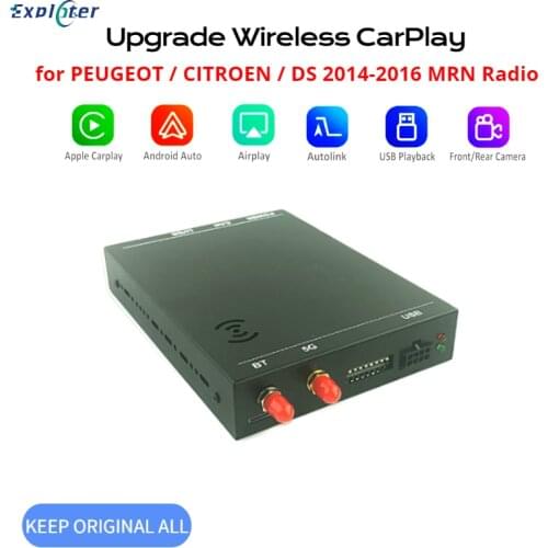 Exploter Wireless Carplay for Peugeot Citroen DS SMEG 208 2008 308 408 508 C3 C4 C5 2014-2017 Upgrade Accessories Adapter
