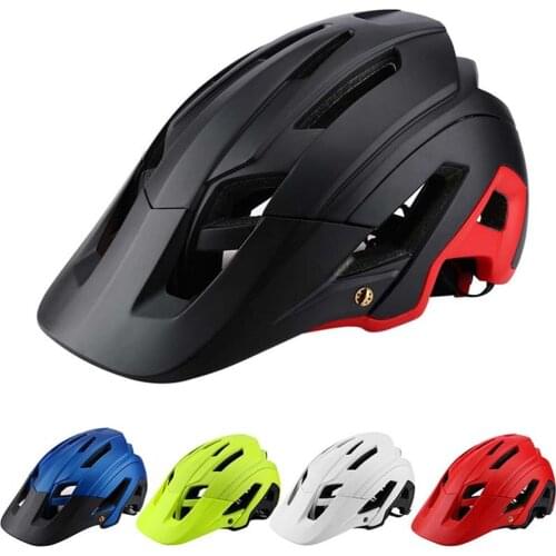 NEW CE Big Visor MTB Bicycle Helmet All-terrai Mountain Bike Sports Safety Helmet OFF-ROAD Super Cycling Helmet BMX 56-63cm Blue
