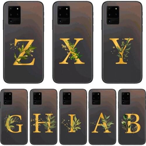Alphabet Letter X Y Z Phone cover hull For SamSung Galaxy S 6 7 8 9 10 20 21 Plus Edge E note 5G Lite Ultra black soft bumper