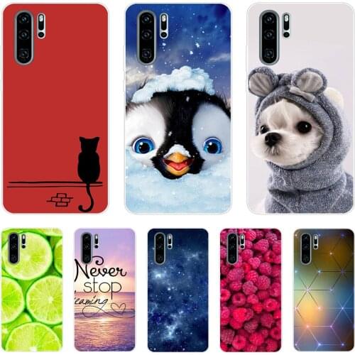 For Huawei P30 Case P30 Pro Case P30 Lite Case P30Pro VOG-L29 ELE-L29 P30Lite P 30 Lite Cover Silicon Phone Back black tpu case