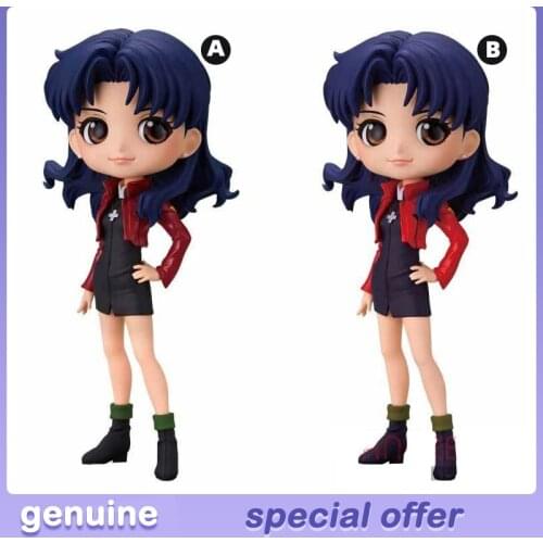 Original EVA Q posket Anime Figure Action Toys Katsuragi Misato PVC Collectible Anime Figures Figurine Model 14cm Statue Figures