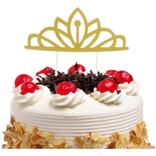Cake Flags Cupcake Topper Crown Toppers Bride Kids Happy Birthday Wedding Bridal Cake Wrapper Party Baking Decor DIY Gifts Flag