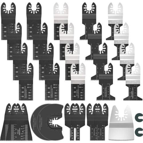 JFBL Hot 31-Piece Oscillating Saw Blade Set, Metal Wood Blade Quick Release Oscillating Tool Blade Compatible with Dewalt