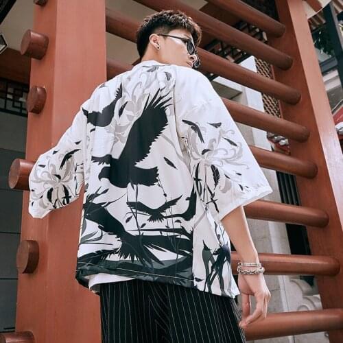 Kimono man yukata men Japanese streetwear samurai costume clothing Haori Japanese kimono cardigan Mens kimono cosplay 10473