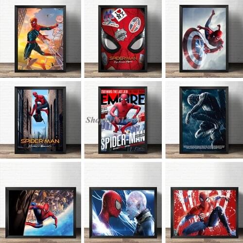 Classic Marvel Spiderman Superhero Canvas Painting Avengers Movie Poster and Prints Modern Wall Art Pictures for Room Home Decor