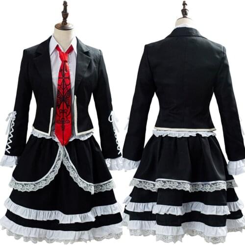 Dangan-Ronpa Danganronpa Celestia Ludenberg Cosplay Costume Dress Uniform Girls Top Shirt Skirt Anime Halloween Cosplay Costumes