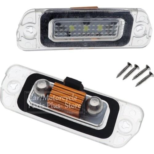 2pcs Canbus Error Free Led Number Plate Light Bulb For Mercedes Benz W164 X164 W251 ML GL R Class License Plate Lamp White 6000K