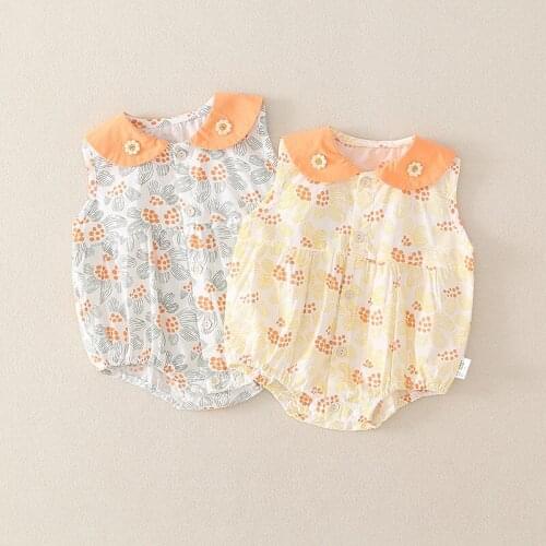 Summer baby clothes cotton newborn baby romper summer baby girl cute one-piece suit fart triangle romper